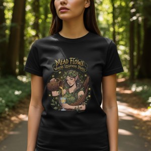 Mead Flows Where Legends Dwell - Unisex Heavy Cotton Tshirt