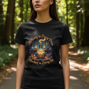 Alchemy In Every Drop, Mischief in Every Sip - Unisex Heavy Cotton Tshirt