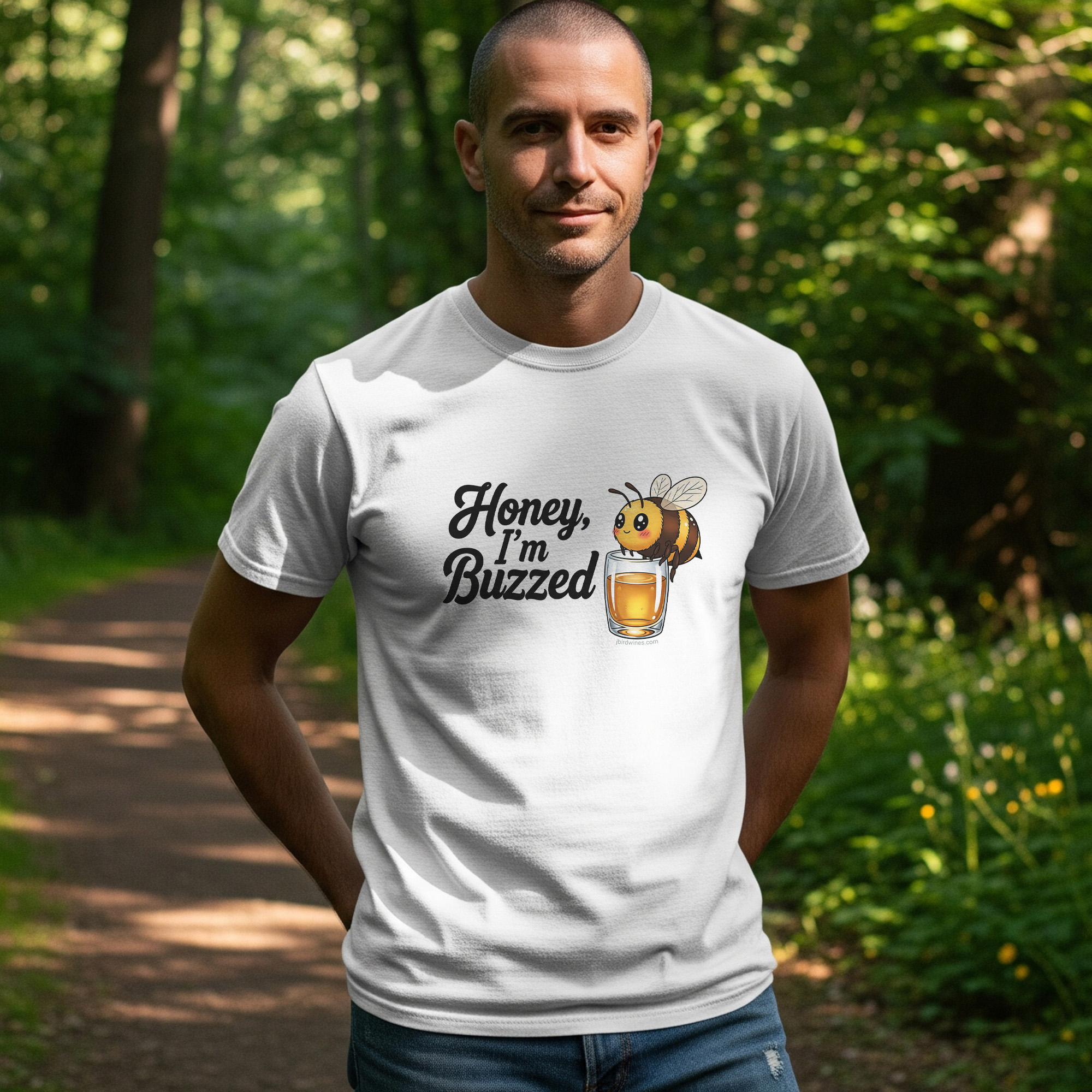 Honey, I'm Buzzed - Unisex Heavy Cotton Tshirt - Image 2